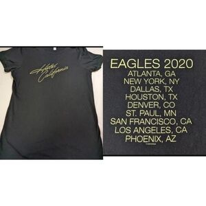 The Eagles Hotel California 2020 Concert T with Tour Cities/States on Ba…